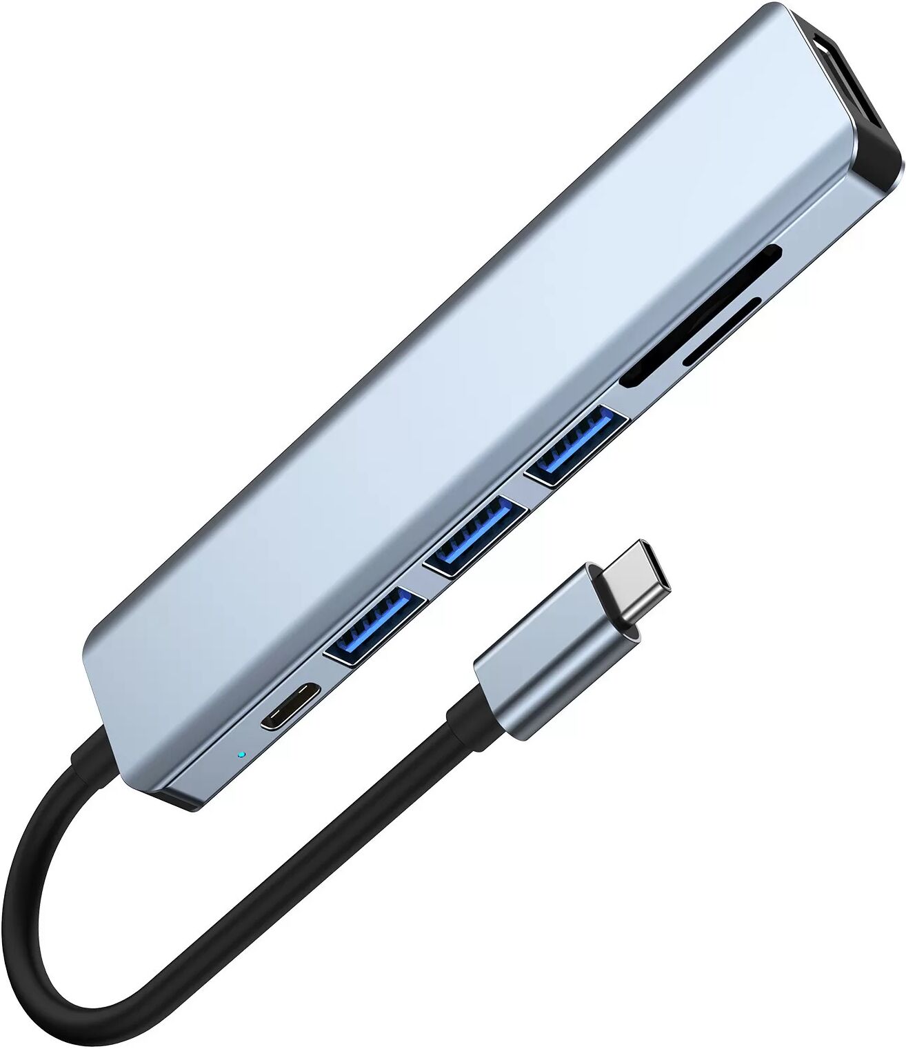 INF Hub Type-C 7-en-1 : HDMI, PD, SD/TF, ports USB 3.0 et 2.0