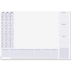 Sigel Schreibunterlage H7355, Lilac, weiß / lila, Papier, 30 Blatt, mit Kalender, 60 x 41cm