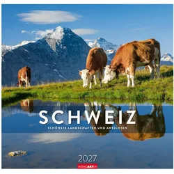 Weingarten, Kalender, Schweiz Kalender 2027 - Schönste Landschaften und Ansichten (48 x 46 cm)