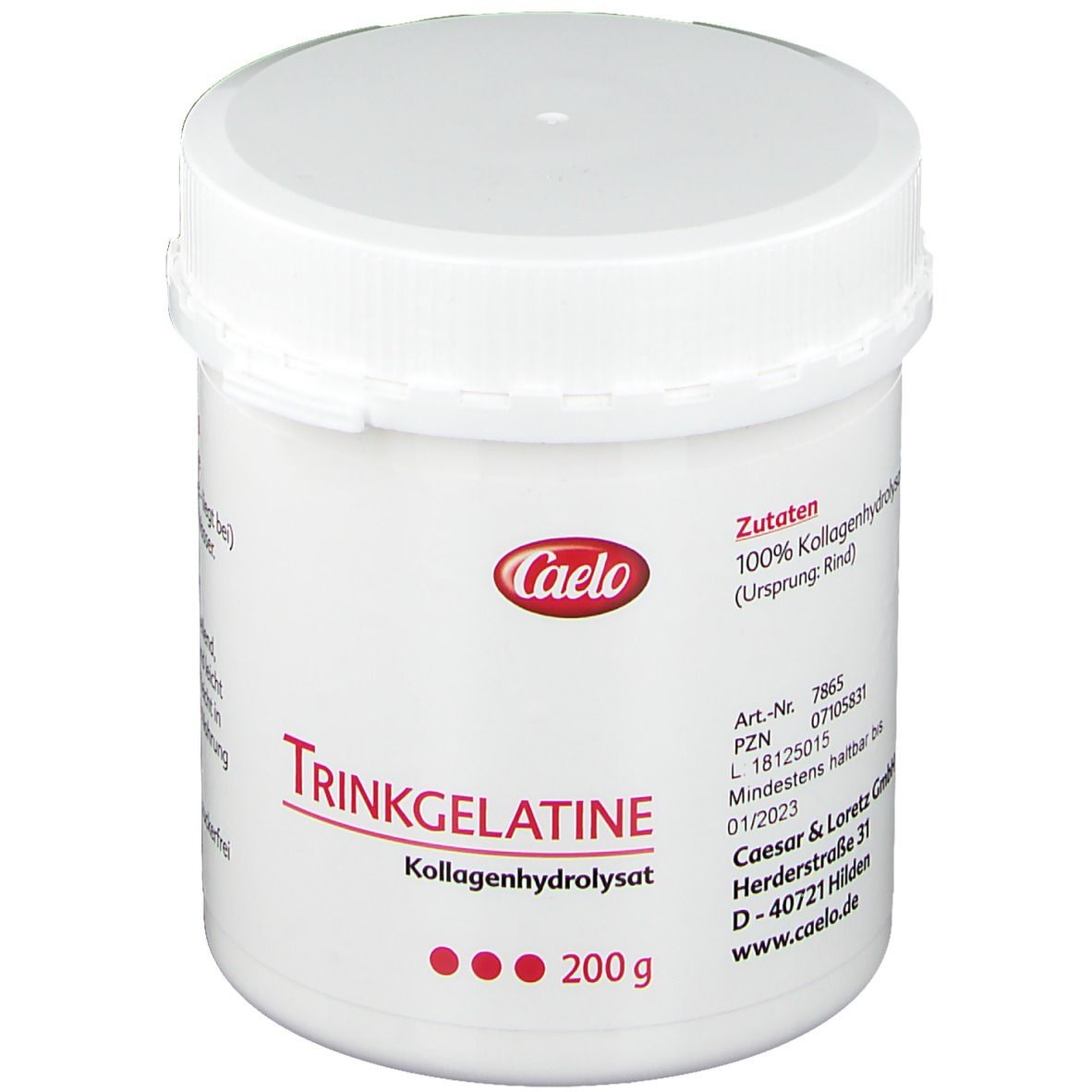Trinkgelatine Caelo HV-Packung 200 g Pulver