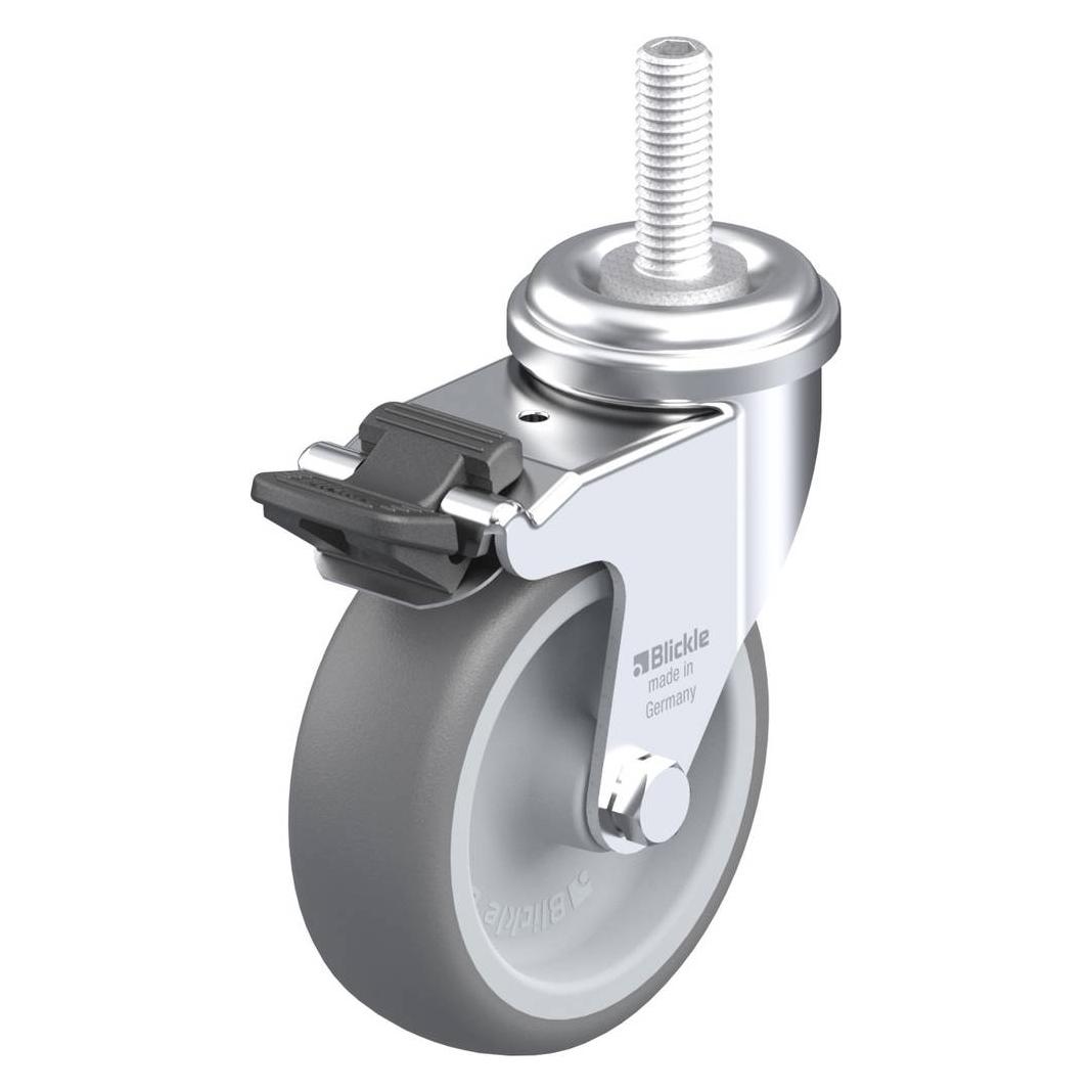 Blickle 307124 LRA-TPA 75G-FI-GS10 Lenkrolle mit Feststeller Rad-Durchmesser: 75 (307124)