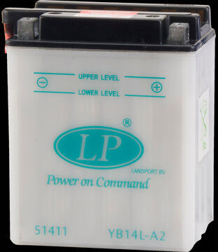 Landport Batteria Per Moto Modello YB14L-A2 Con Tecnologia Robusta al Piombo Acido
