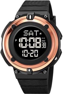 Everyday Crate SKMEI 2010 Digital Sports Watch 50M Waterproof Luminous Mens Wrist Watch rose Gold