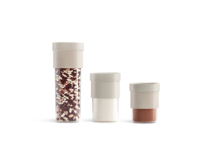 Lékué Boîte de rangement Lékué Flip 5 pièces Beige
