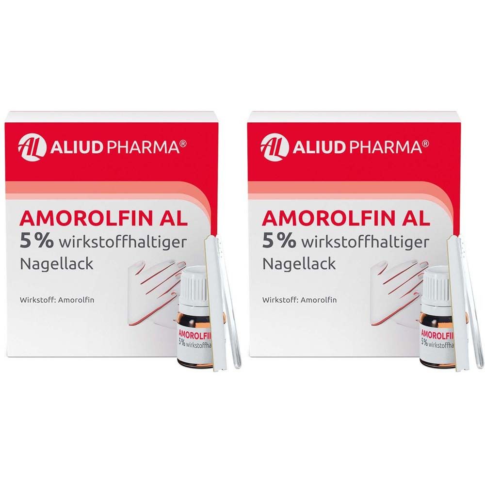 Amorolfin AL 5% wirkstoffhaltiger Nagellack 2x 2x5 ml Wirkstoffhaltiger