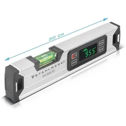 Stahlwerk, Wasserwaage, Digitale Wasserwaage DW-300 ST aus Aluminium mit 300 mm Länge (30 cm)