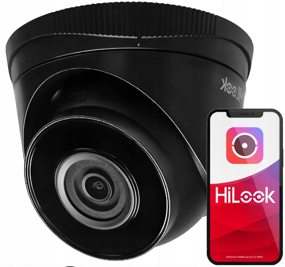 IP-Kamera 5 Mpx Hi-Look IPCAM-T5 Black PoE IR30m IP67 Bewegungserkennung WDR