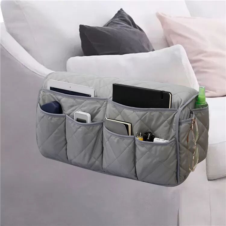 INF Sofa-Armlehnen-Organizer, Fernbedienungs-Halter Grau