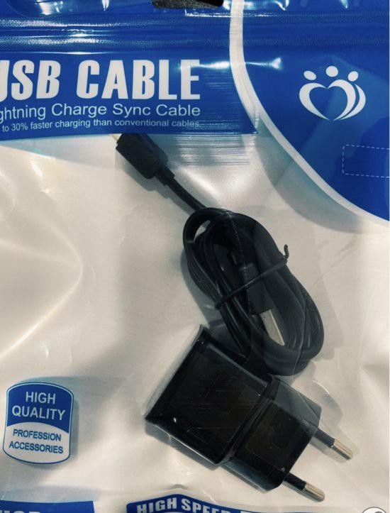 Olesit USB Oplader UNS-1538 met 1 Meter Type C Kabel, 5V 2A 10W, Zwart voor Xiaomi modellen