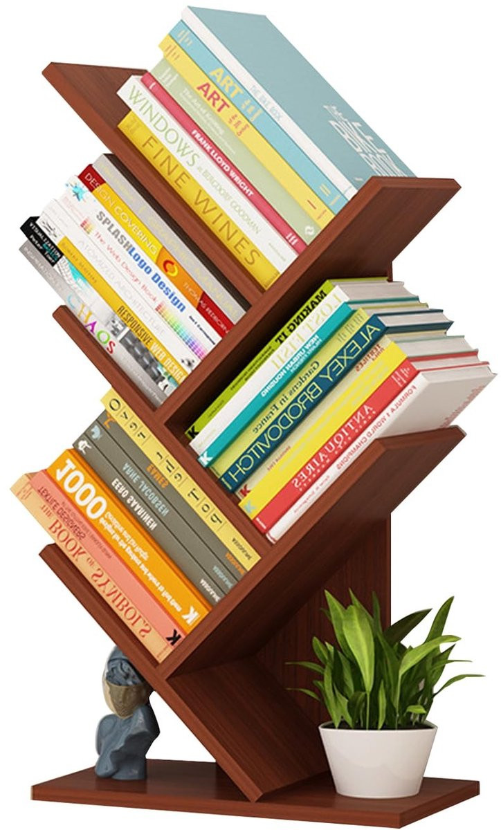 Allecto Boekenkast - Multifunctioneel Opbergrek in Teakhoutkleur