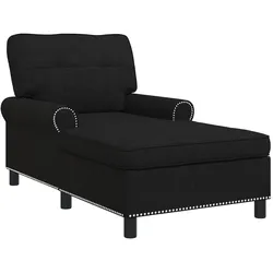 vidaXL Lounge-Liege mit Kissen Schwarz 91 x 157 x 91 cm Stoff