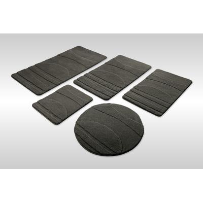 Wecon home "Marc" Höhe 25 mm rutschhemmend beschichtet schnell trocknend Badteppich, Hoch-Tief-Linien, weich, rutschhemmend, waschbar, getuftet
