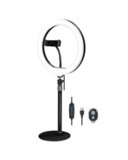 LogiLink Smartphone-Ringlicht-Stativ mit Fernauslöser für Smartphone von 10,16 cm 17.78 (AA0152)