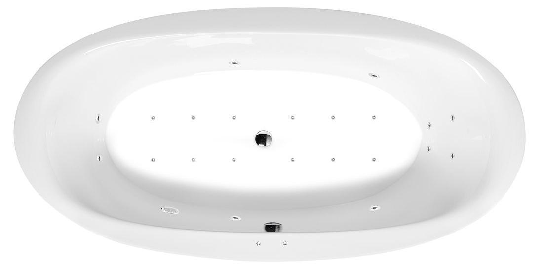 Polysan STADIUM Whirlpool-Badewanne, 190x95x46cm, Active Hydro-Air, Chrom