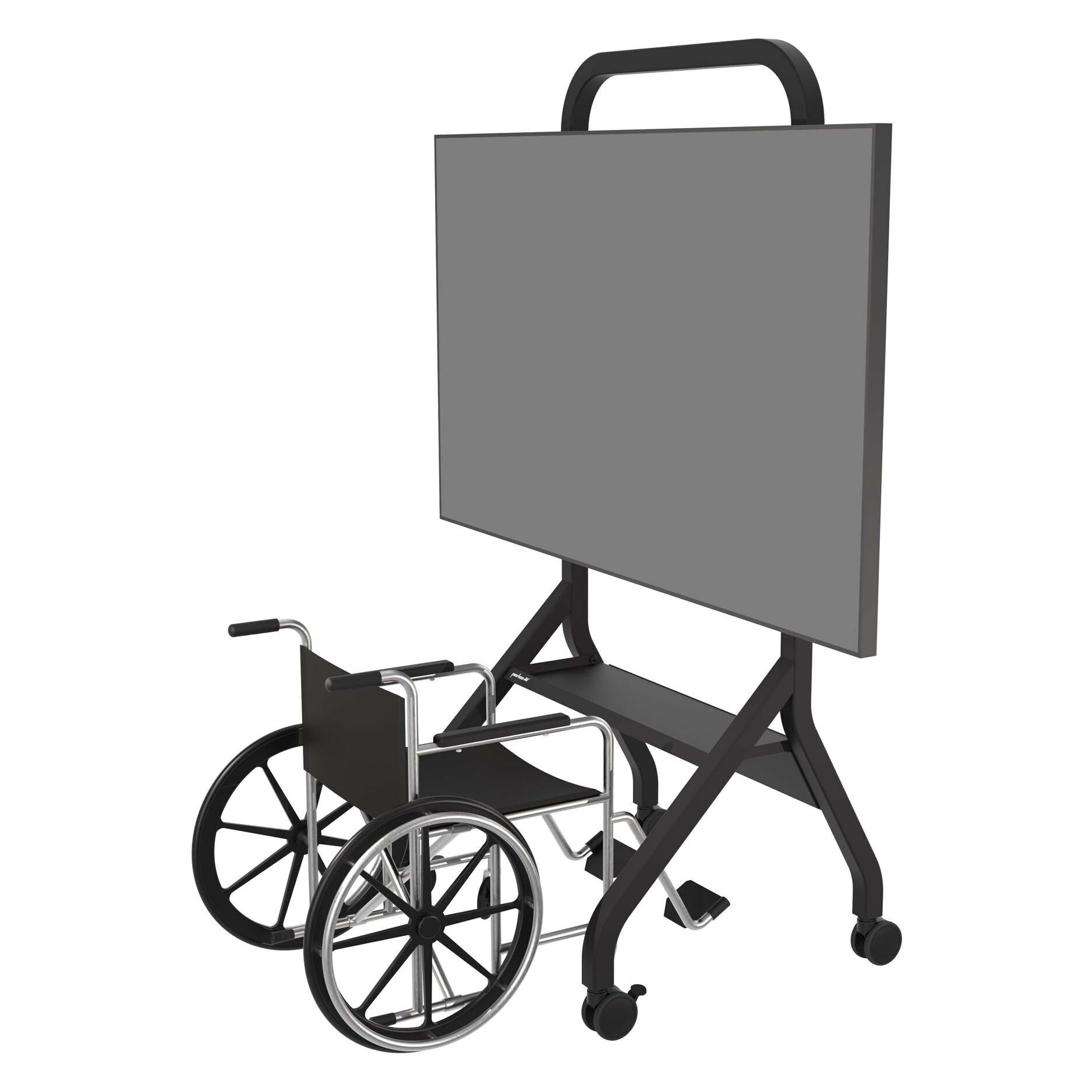 Peerless AV trolley with shelf for displays up to 110inch inches up to 136kg up to VESA 900x600 colo (136.10 kg, 55" - 110") (SR898-EUK)