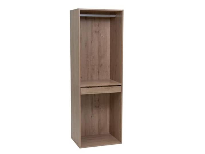 Modularer Schrank mit Hosenstange aus PB in Natur
