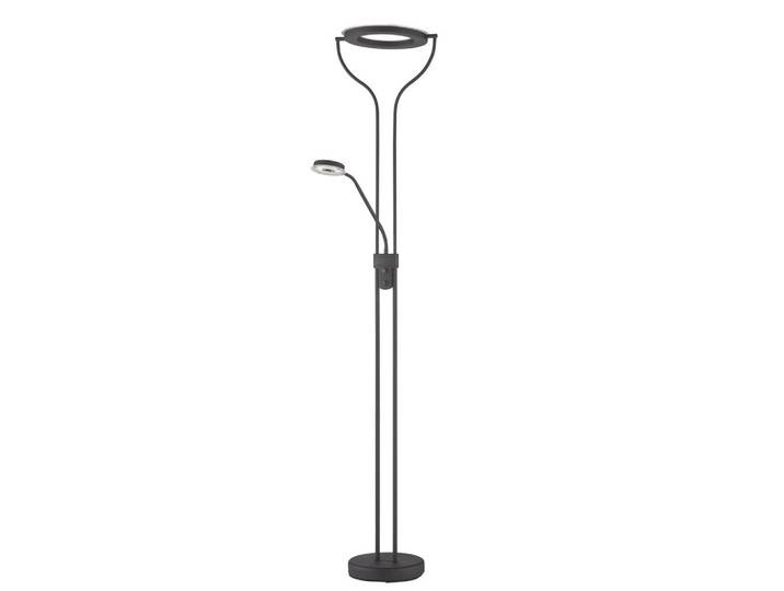 Led-Stehleuchte, Schwarz, Sandfarben, Glas, 36x180 cm, getrennt schaltbar, Farbtemperaturwechsler, Lampen & Leuchten, Innenbeleuchtung, Stehlampen, Stehlampen dimmbar