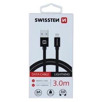 Swissten Datenkabel Textil USB / Lightning 3.0 M (3 m) (71527600)