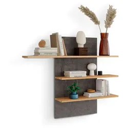 Elfo Wandregal Brest Holz Braun Buche