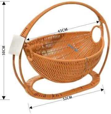 Inspired Finds Indoor Hanging Cat Hammock Bed With Rattan Style Basket & Cozy Cushion l