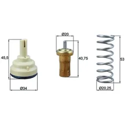 Thermostat Kühlmittel MAHLE TX 209 80D für VW Passat B7 Variant Touran