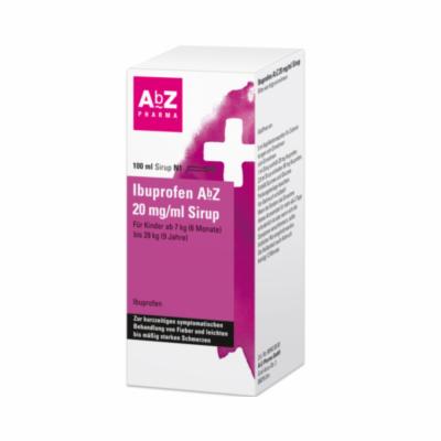 AbZ Pharma GmbH IBUPROFEN AbZ 20 mg/ml Sirup 100 ml (bisher IBUPROFEN AbZ 2% Saft) 100 ml 07013810