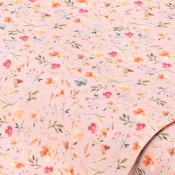 Baumwollstoff Vintage „Blümchen“, rosa-color