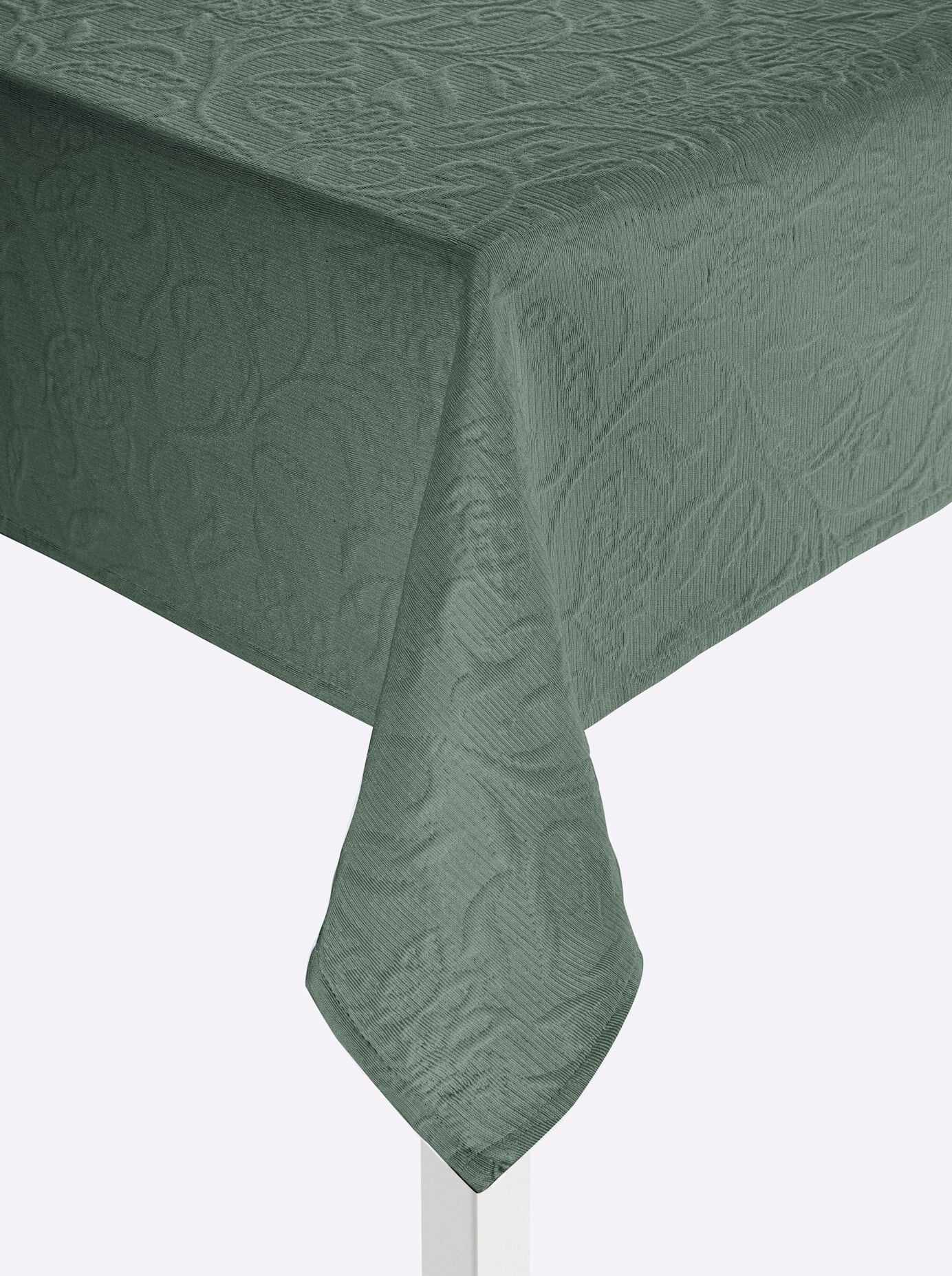 Tischdecke Gr. 7, grün (moos), Ø:155cm, Tischdecken, Tischdecke moos Ø 155cm, eckig