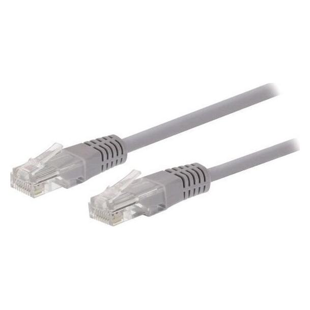 C-Tech patchcord Cat5e cable, UTP, gray, 5m (UTP, CAT5e, 5 m) (8594125010928)