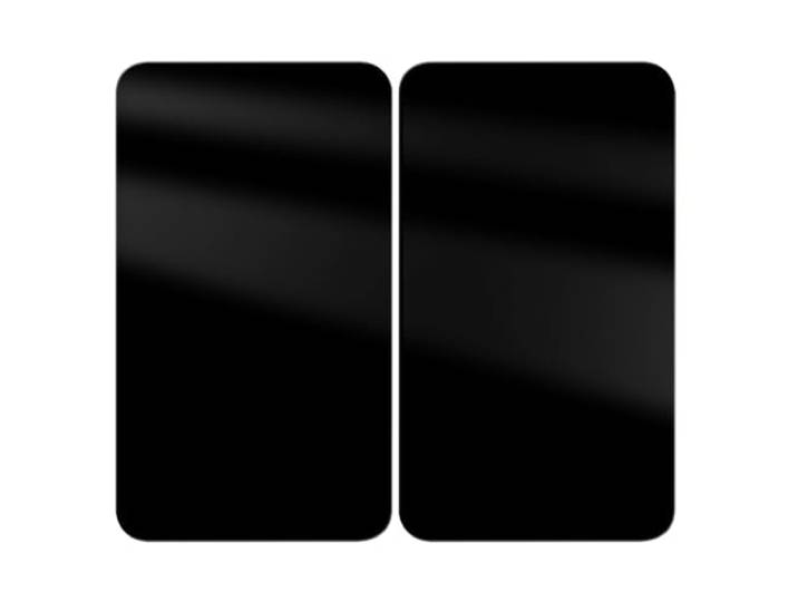 WENKO Plaque de Recouvrement Universelle Mod. Noir\, réglable en Hauteur pour Tout Type de cuisinière\, Planche à découper et Protection Anti-éclaboussures\, Verre\, 30 x 52 cm\, 2 pièces