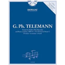 Sonate d-Moll TWV41:d4 (+CD) für Altblockflöte und Bc, Fachbücher von Georg Philipp Telemann