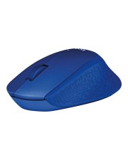 Logitech M330 SILENT PLUS Maus 3 Tasten drahtlos 2,4 GHz kabelloser Empfänger USB Blau (910-004910)