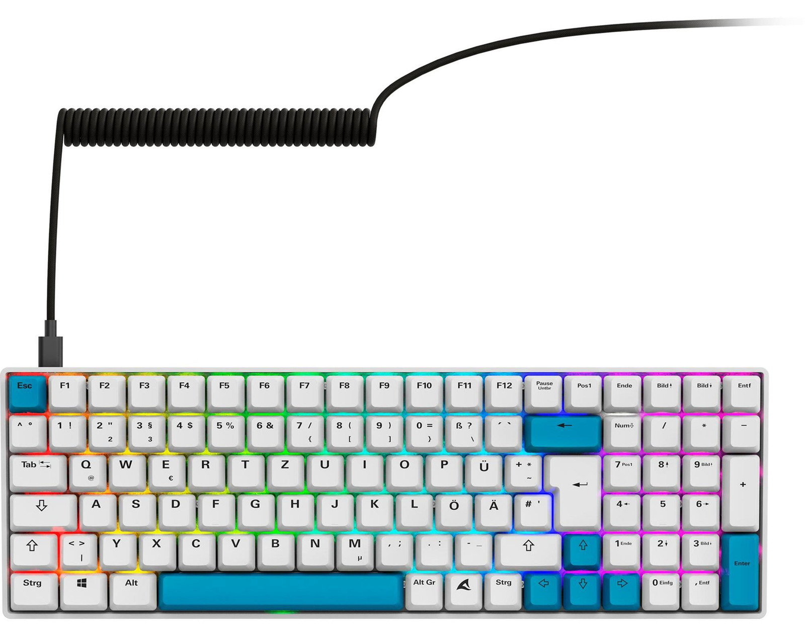 Sharkoon Skiller SGK50S2 Gaming Toetsenbord met PBT-toetsen, RGB, Wit-geel