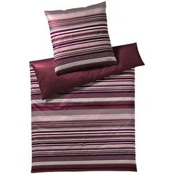 Joop! Bettwäsche Micro Lines  4099-01 Deep Rose - 155x220cm + 80x80cm
