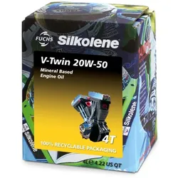 20W-50 Fuchs Silkolene V-Twin Motorrad Motoröl 4 Liter