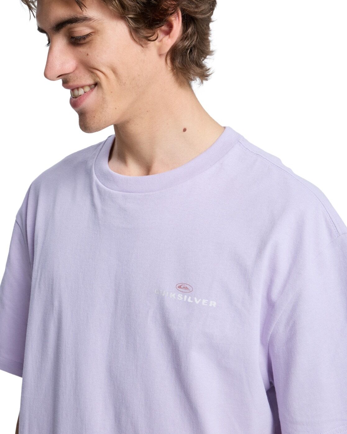 T-Shirt QUIKSILVER "Upside Down", Herren, Gr. M, lila (orchid petal), Obermaterial: 100% Baumwolle., Shirts T-Shirt