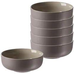 MÜSLISCHALEN Jasper Taupe ø 14.0 cm 6er Set