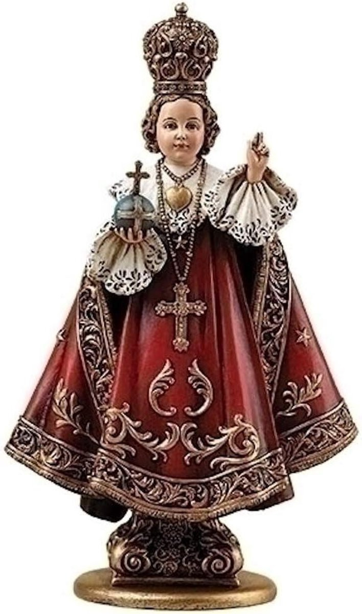 Religieus beeld Baby van Praag - Decoratief ornament in klassieke stijl - Neutrale kleur - Hoogte: 20,32 cm