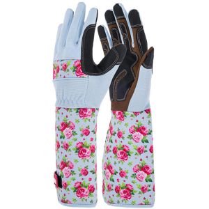 Kerbl Arbeitshandschuhe Gartenhandschuh Rose Garden, 297531, PVC-Beschichtung, hellblau, Größe 8 / M