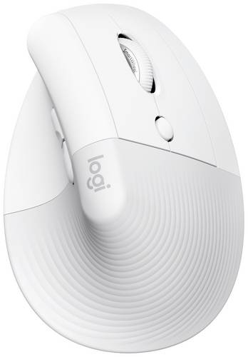 Logitech Lift for Mac Vertical Ergonomic Ergonomische Maus, Maus Kabellos Optisch Hellgrau 6 Tasten 4000 dpi Ergonomisch