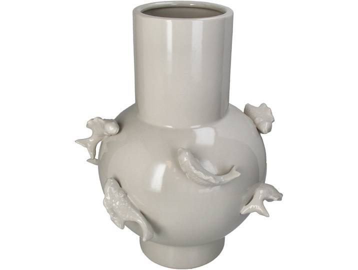 Vase Myko Elfenbein Steingut D 24.2 cm H 36.5 cm