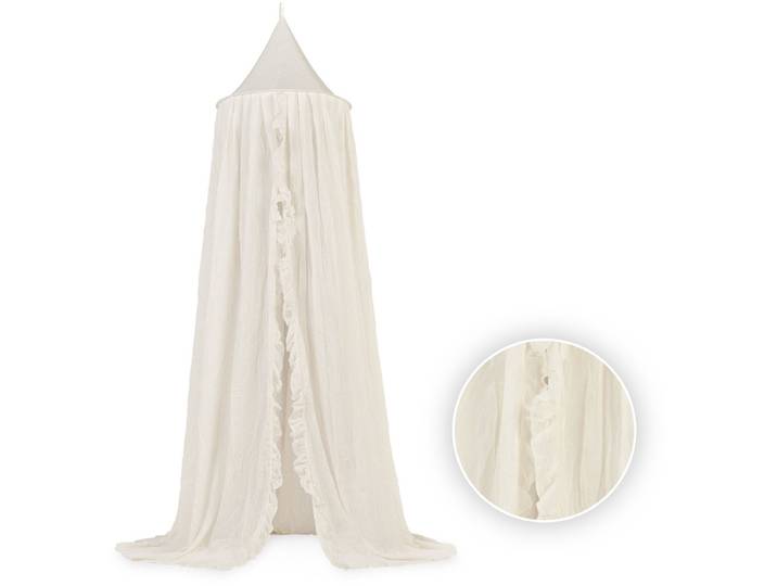 Jollein - Baby Klamboe Vintage Ruffle (Ivory) - Katoen - Polyester - Baby Sluier\, Bed Hemeltje - 245cm