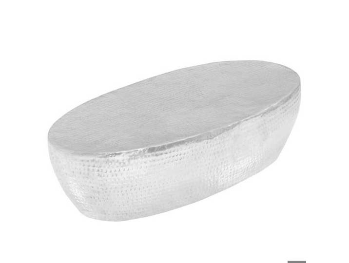 Meuble Table - HAOSHOP - Table basse martelée Argenté 100x50x28 cm Aluminium&01_15542