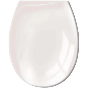 Kleine-Wolke WC-Sitz Uni 1823100075, oval, aus Duroplast, mit Absenkautomatik & Edelstahlscharnier, abnehmbar, weiß
