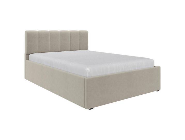 Stylife Polsterbett, Beige, Kunststoff, Buche, Schichtholz, 140x200 cm, gepolstertes Kopfteil, in verschiedenen Größen erhältlich, bodentiefer Einstieg,nicht verstellbar, Schlafzimmer, Betten, Polsterbetten