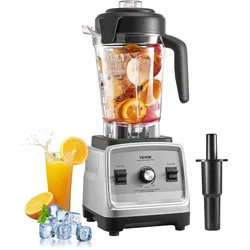 VEVOR Standmixer Smoothie Maker Blender 1600 W 2,5 L professioneller Mixer mit leistungsstarkem Motor, multifunktionaler Mixer zur Lebensmittelverarbeitung für Smoothies / Milchshakes / Säfte