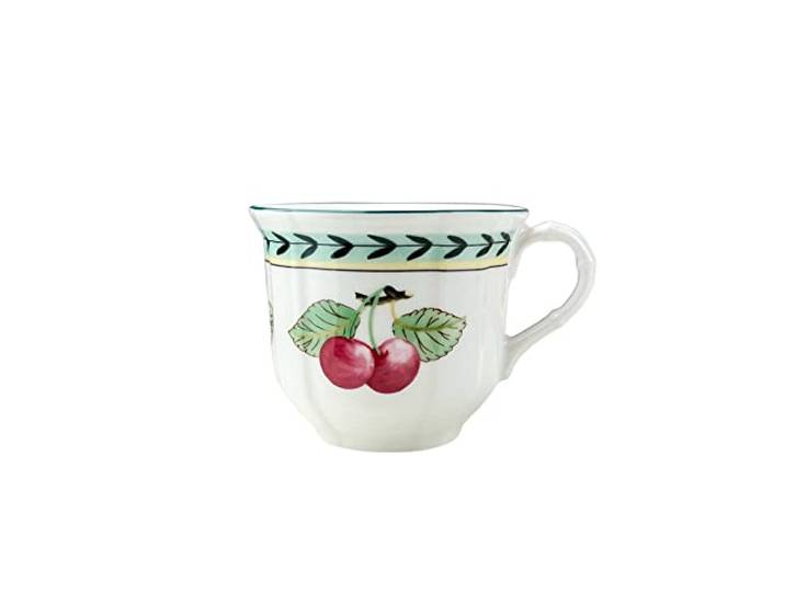 Villeroy & Boch French Garden Fleurence Kaffeeobertasse 6 Stück Nr. 1022811300 und 4er Set EKM Living Edelstahl Strohhalme