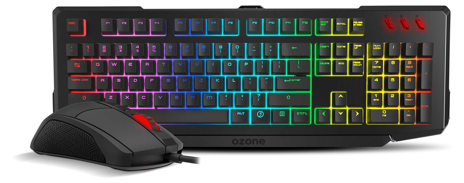 Ozone Double Tap Gaming Muis met USB-kabel, Polymechanische schakelaar en LED, Zwart