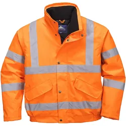 Warnschutz Pilotenjacke "RT32" Bahn orange - L - Orange