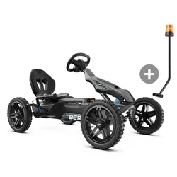 BERG Rally DRT Black 2.0 Pedal-Gokart, 3-Gang-Schaltung mit Rundumlicht